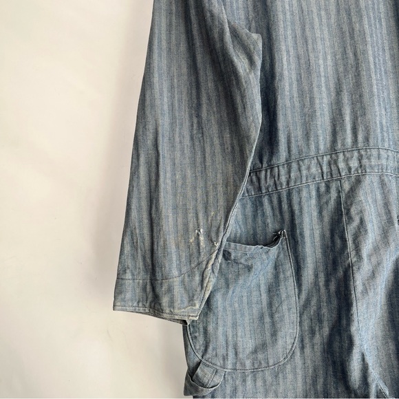 HOST PICK 1960 Railroad Stripe Denim coveralls mechanic workwear jumpsuit 42L - Picture 15 of 16